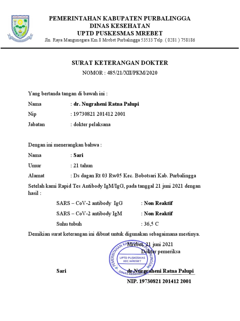 Detail Surat Sehat Dokter Nomer 24