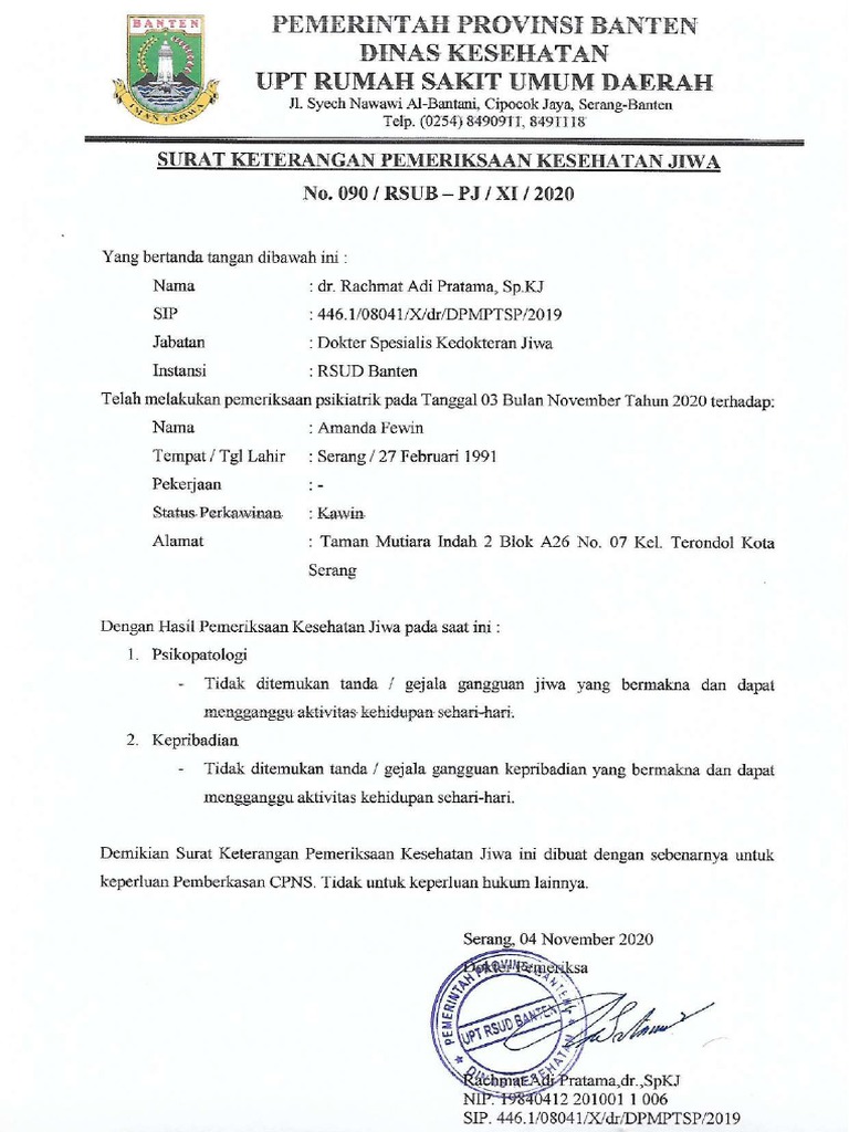 Detail Surat Sehat Jasmani Dan Rohani Nomer 7