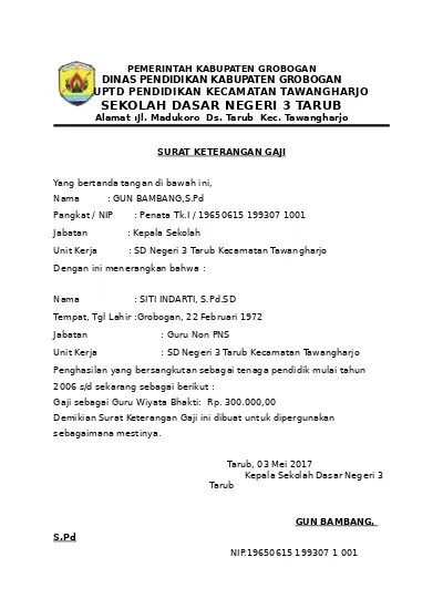 Detail Surat Slip Gaji Nomer 38