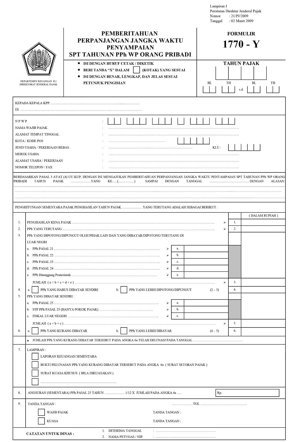 Detail Surat Spt Tahunan Nomer 22