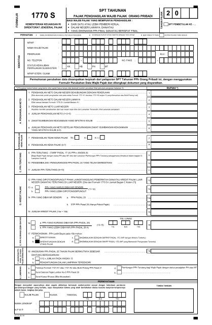 Detail Surat Spt Tahunan Nomer 31