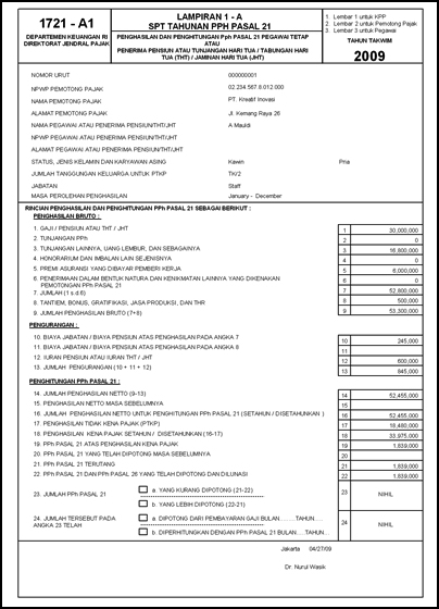 Detail Surat Spt Tahunan Nomer 5