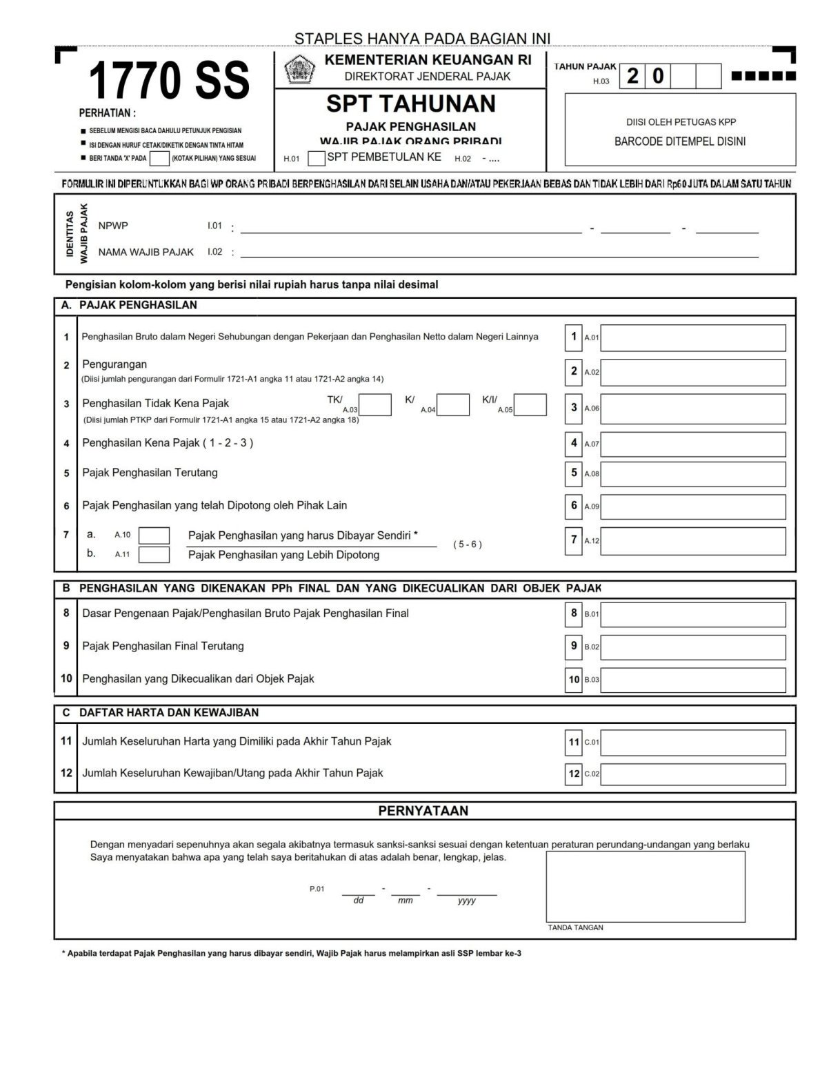 Detail Surat Spt Tahunan Nomer 45