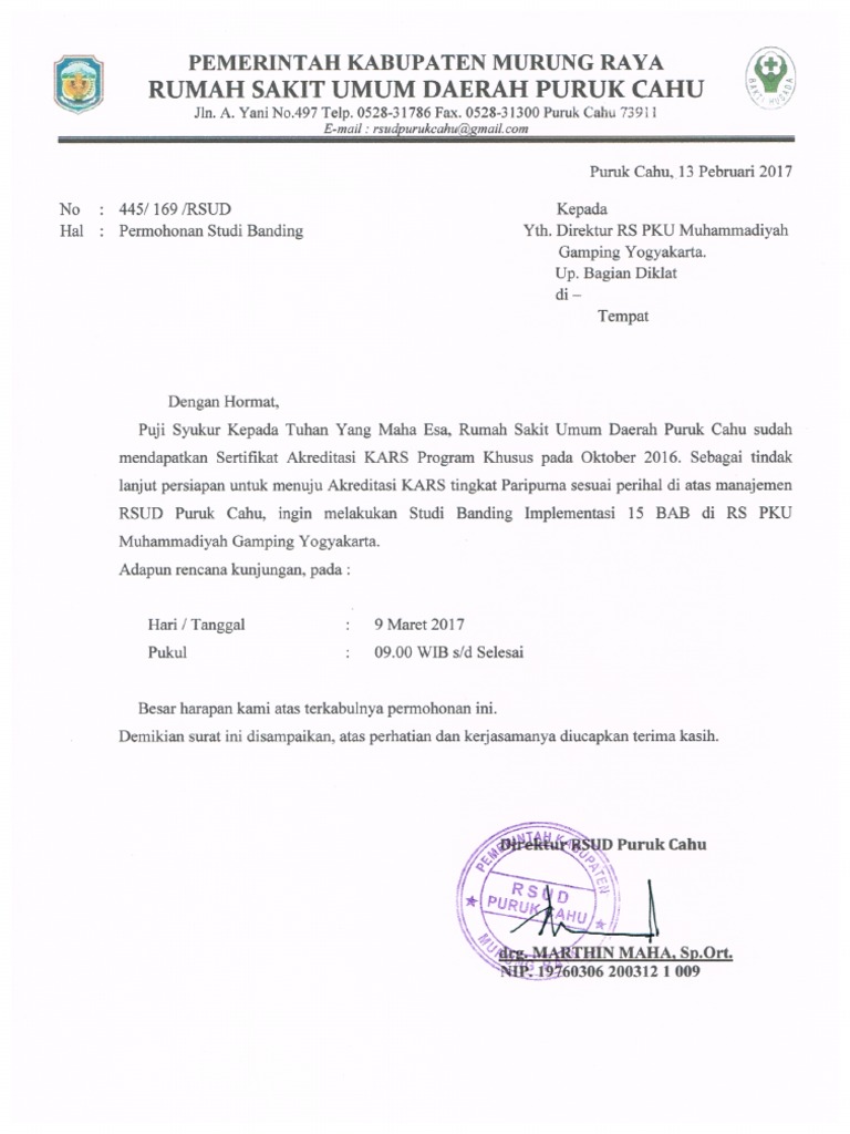 Detail Surat Studi Banding Nomer 3