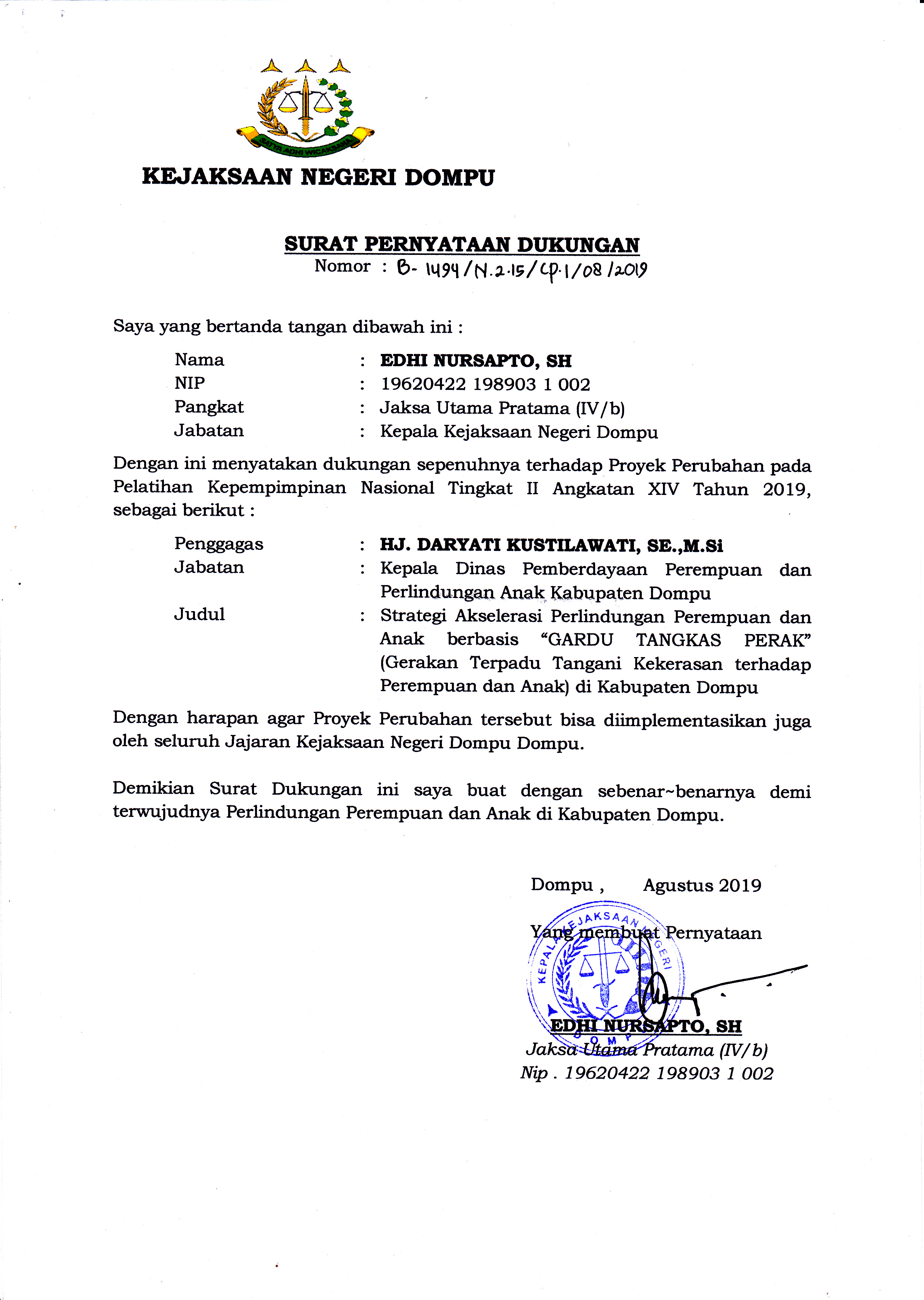 Detail Surat Surat Pernyataan Nomer 38