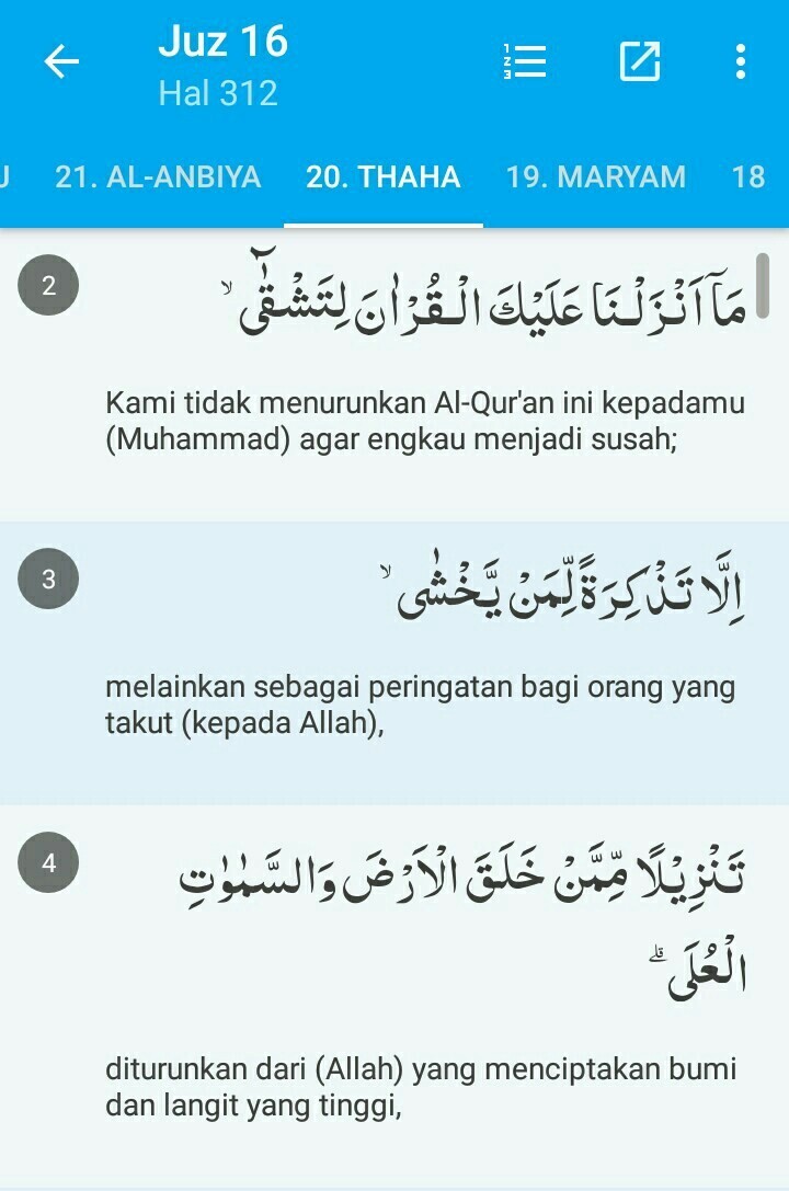 Detail Surat Taha Ayat 1 5 Nomer 22