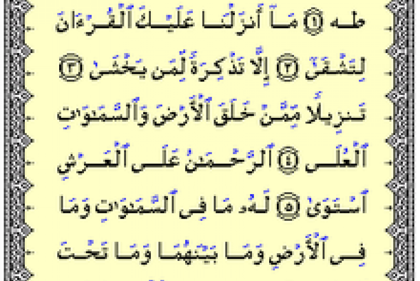 Detail Surat Taha Ayat 1 5 Nomer 6