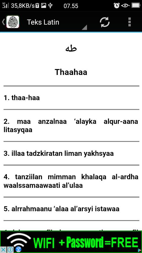 Detail Surat Taha Latin Nomer 4