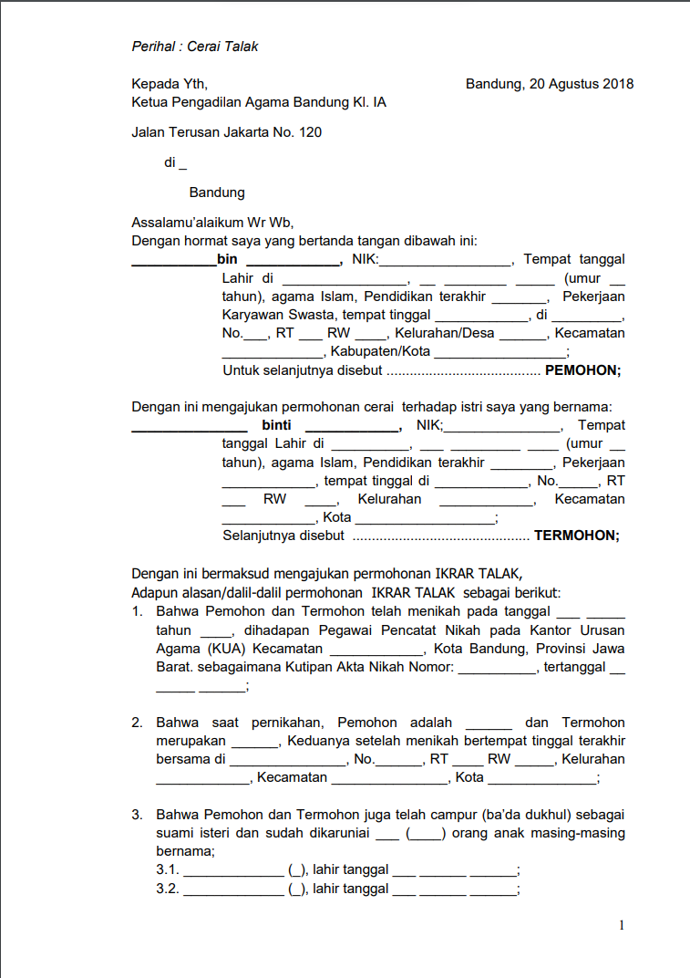 Detail Surat Talak Dari Suami Nomer 9
