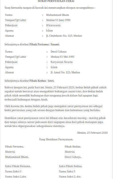 Detail Surat Talak Dari Suami Nomer 27