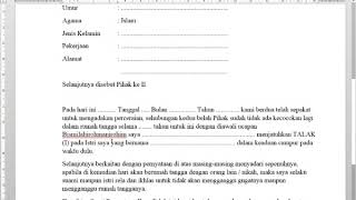 Detail Surat Talak Dari Suami Nomer 30
