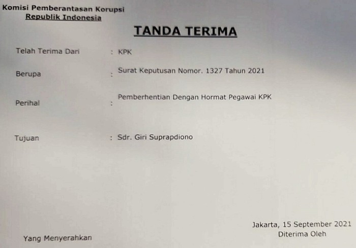 Detail Surat Tanda Terima Nomer 31