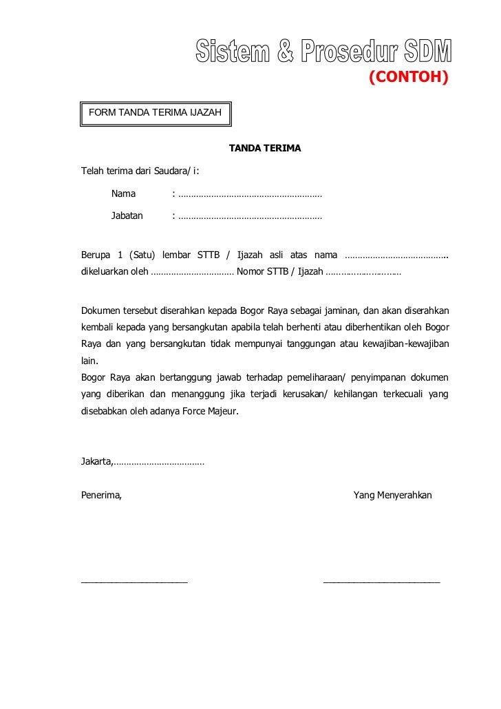 Detail Surat Tanda Terima Dokumen Nomer 20