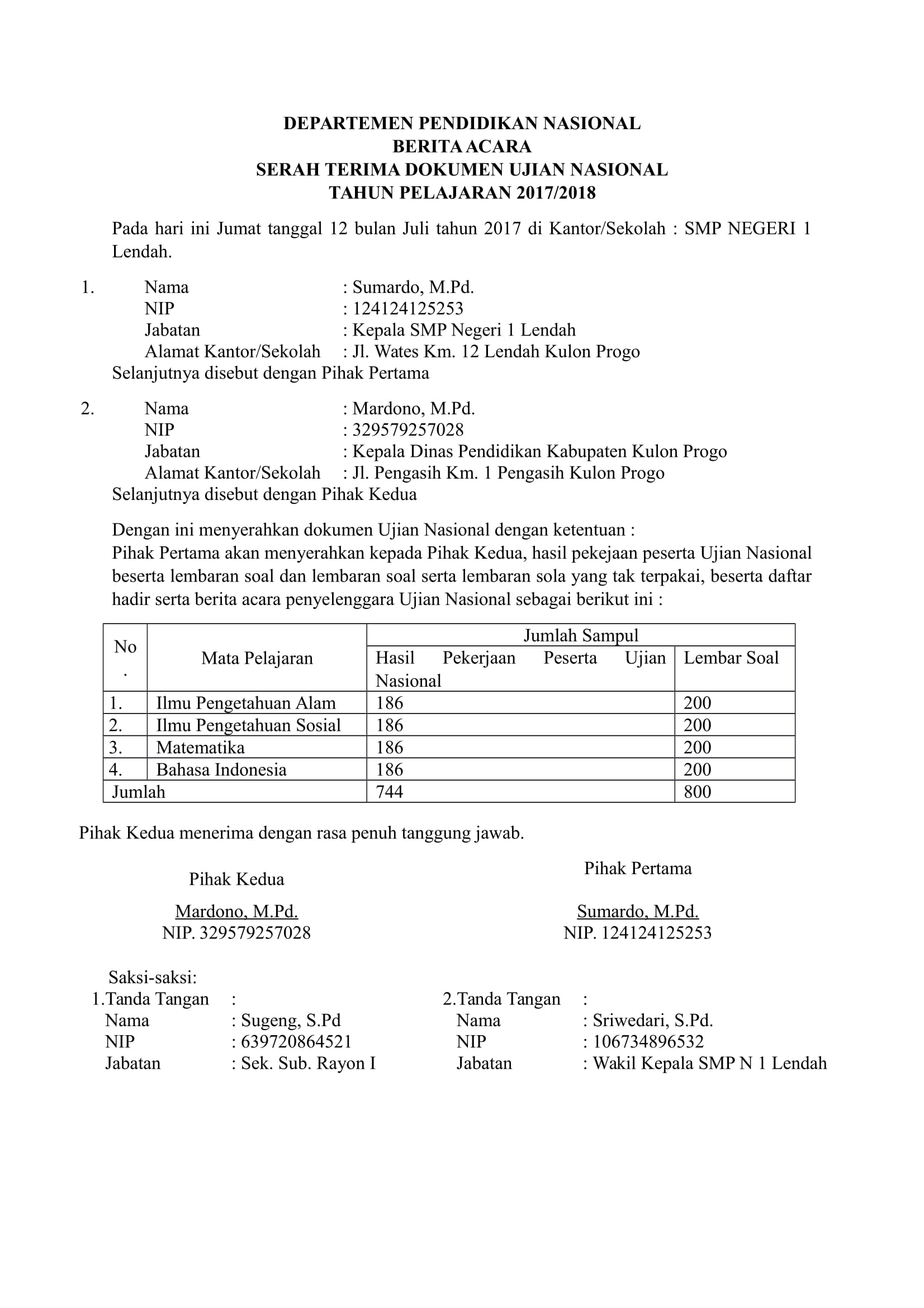 Detail Surat Tanda Terima Dokumen Nomer 34