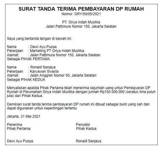 Detail Surat Tanda Terima Dokumen Nomer 41
