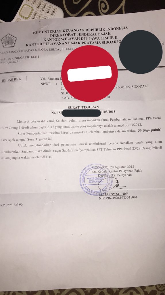 Detail Surat Teguran Pajak Nomer 16