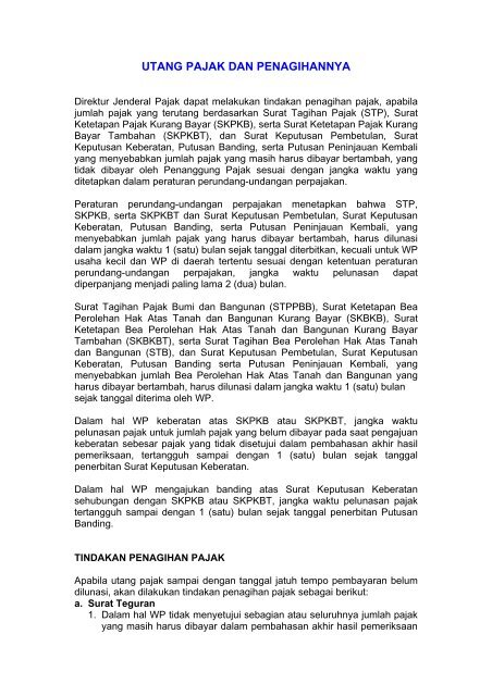 Detail Surat Teguran Pajak Nomer 34