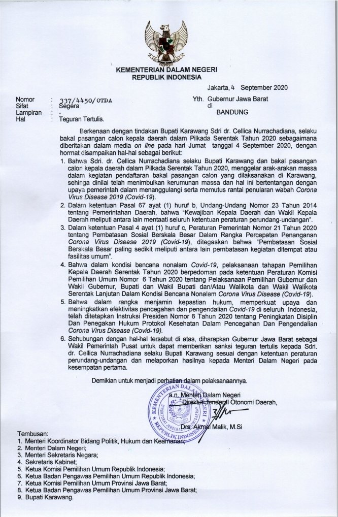 Detail Surat Teguran Tertulis Nomer 30