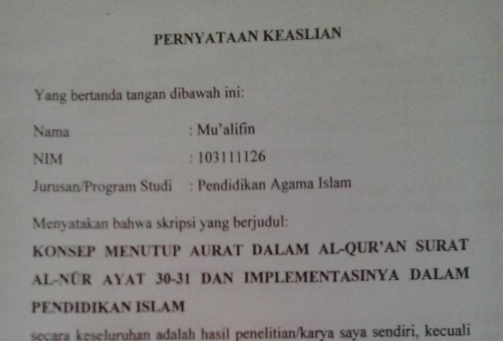 Detail Surat Tentang Menutup Aurat Nomer 24