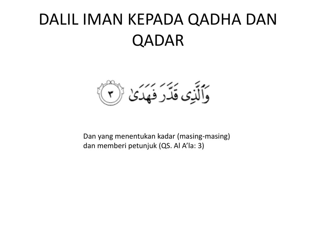 Detail Surat Tentang Qada Dan Qadar Nomer 10