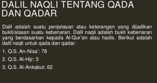 Detail Surat Tentang Qada Dan Qadar Nomer 17