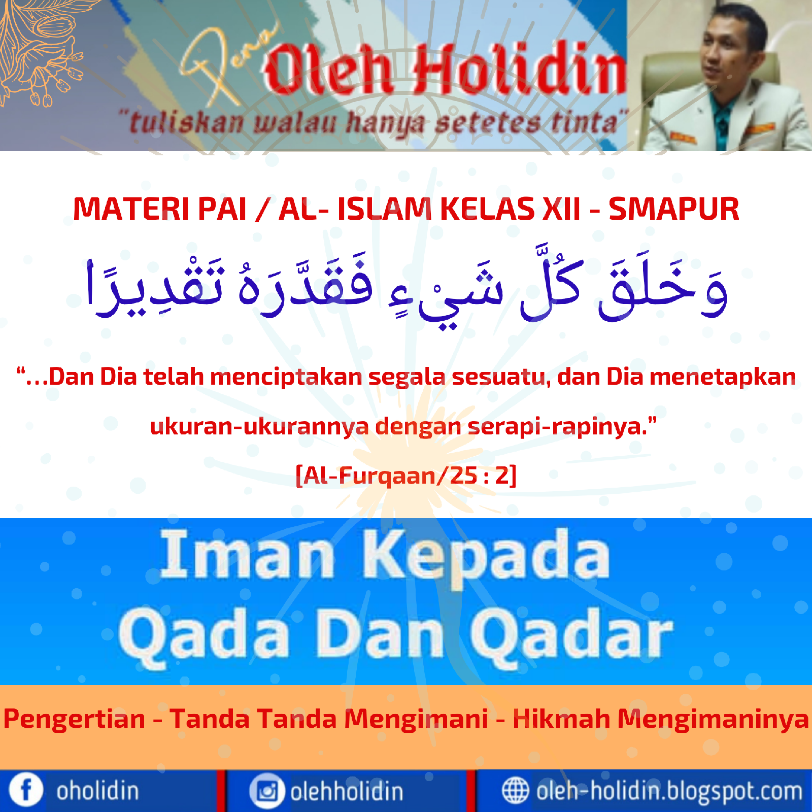 Detail Surat Tentang Qada Dan Qadar Nomer 3