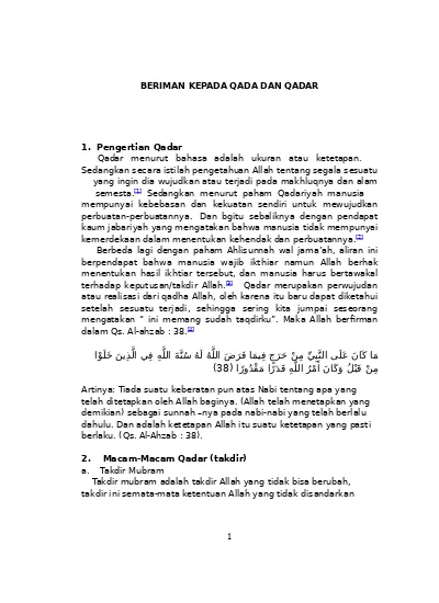 Detail Surat Tentang Qada Dan Qadar Nomer 38