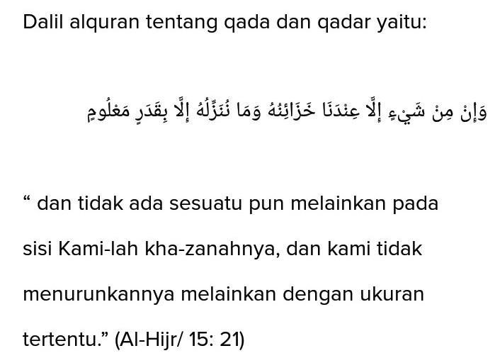 Detail Surat Tentang Qada Dan Qadar Nomer 9