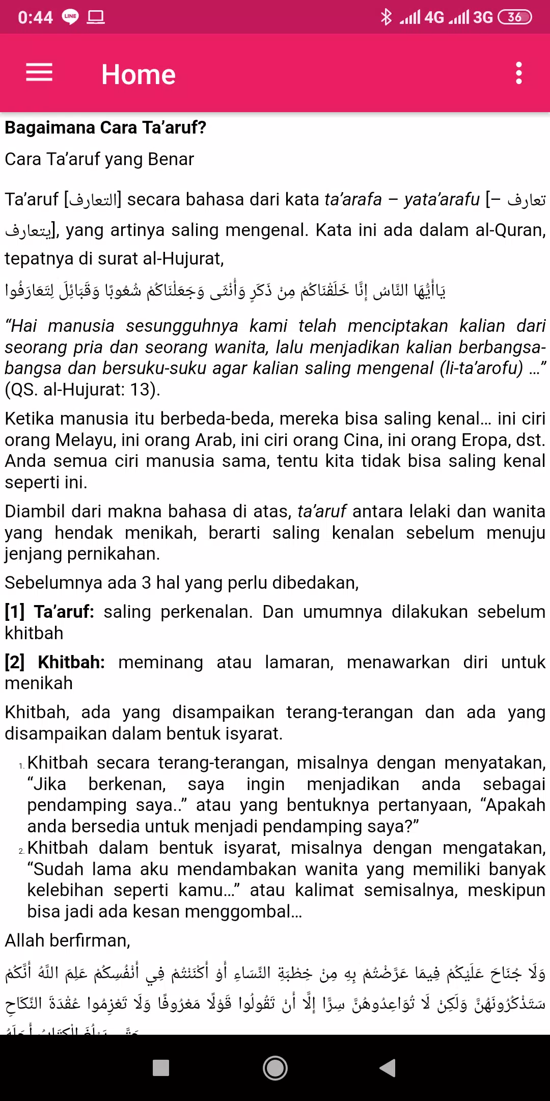 Detail Surat Tentang Taaruf Nomer 34