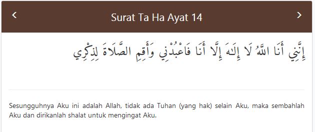 Detail Surat Thaha Ayat 8 Nomer 41