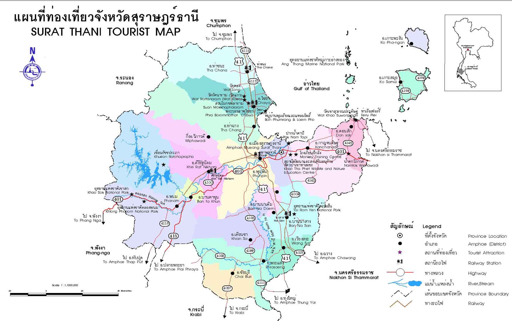 Detail Surat Thani Thailand Map Nomer 18
