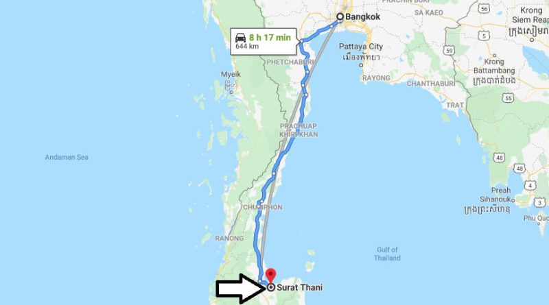 Detail Surat Thani Thailand Map Nomer 4