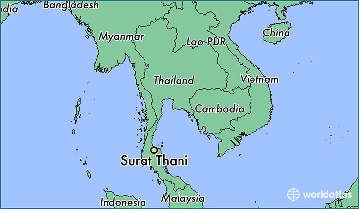 Detail Surat Thani Thailand Map Nomer 6