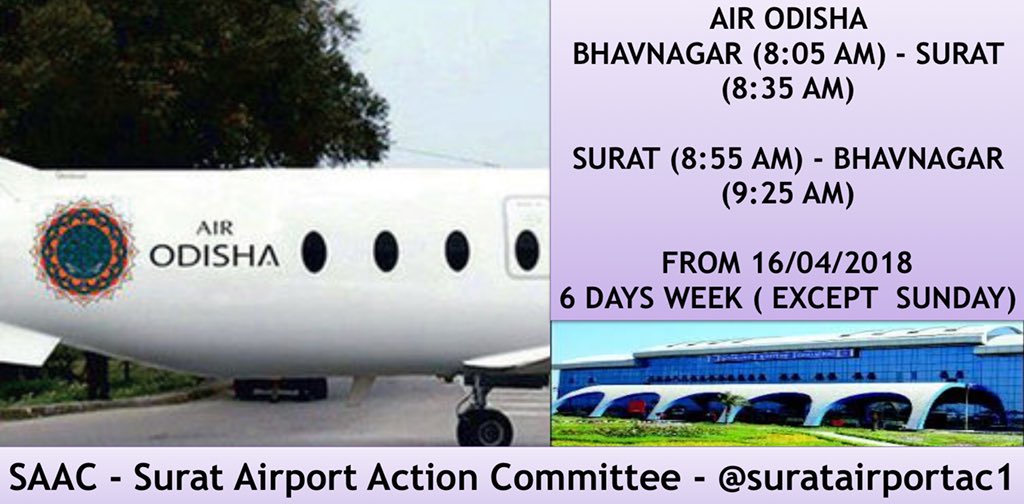 Detail Surat To Bhavnagar Flight Nomer 2