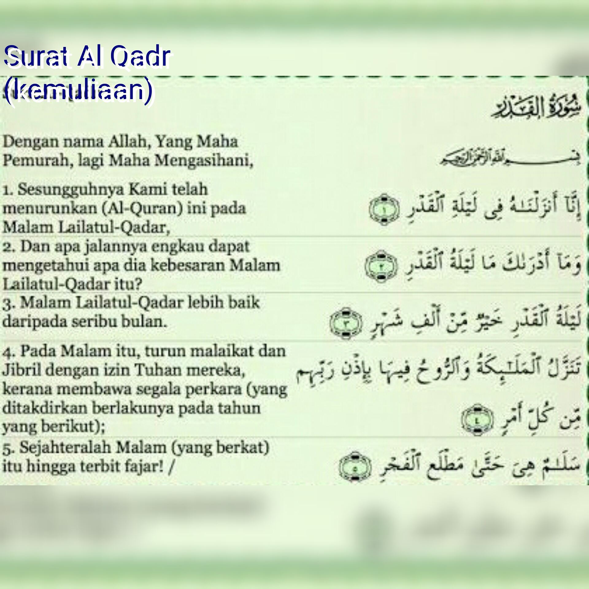 Detail Surat Toha Ayat 1 Sampai 5 Nomer 34