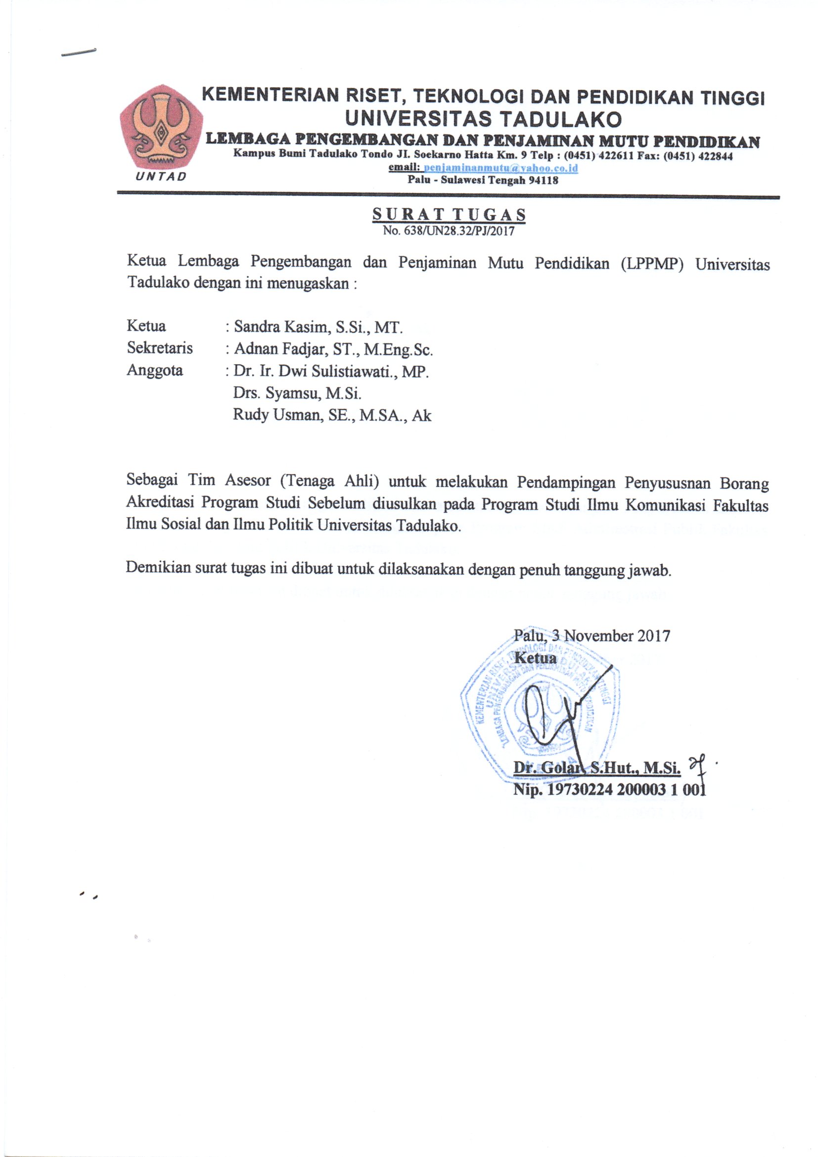 Detail Surat Tugas Audit Internal Nomer 13