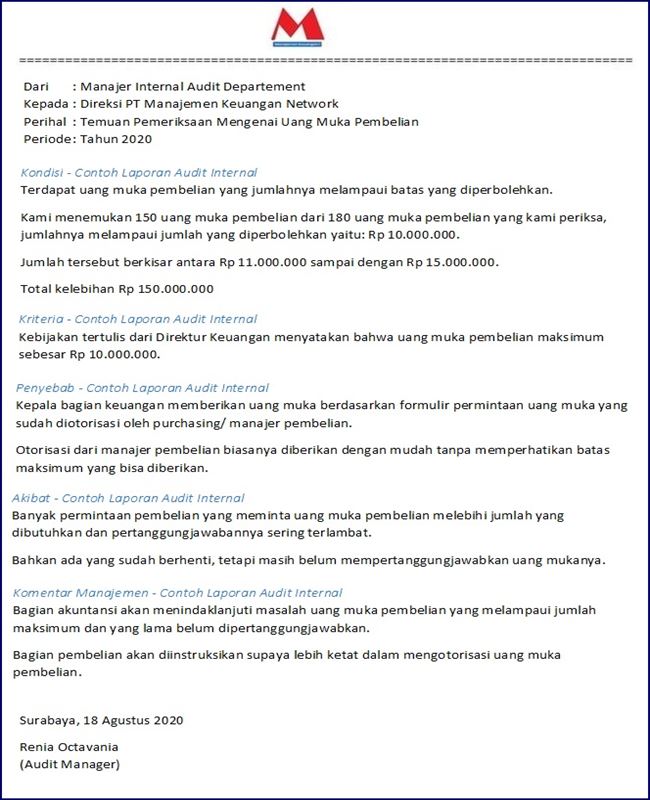 Detail Surat Tugas Audit Internal Nomer 29