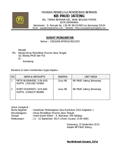 Detail Surat Tugas Guru Nomer 44