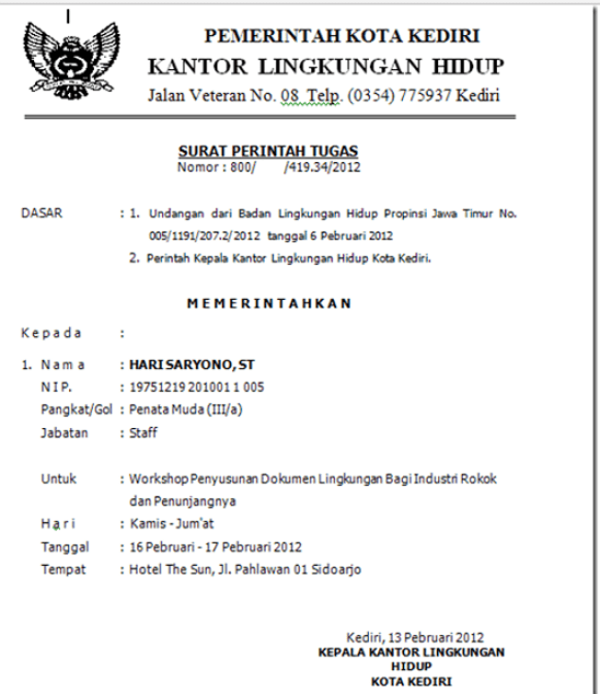 Detail Surat Tugas Instansi Nomer 7