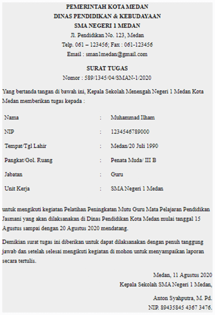 Detail Surat Tugas Instansi Nomer 40