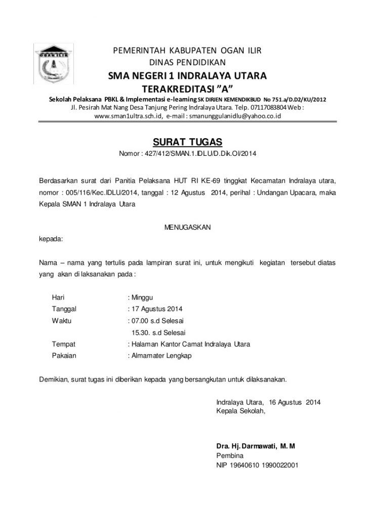 Detail Surat Tugas Instansi Nomer 43