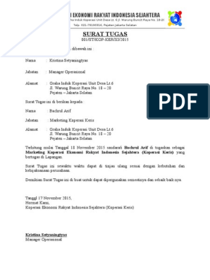 Detail Surat Tugas Karyawan Nomer 24