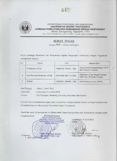 Detail Surat Tugas Penelitian Nomer 16