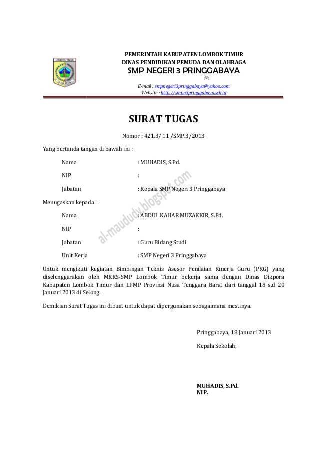 Detail Surat Tugas Perusahaan Nomer 46