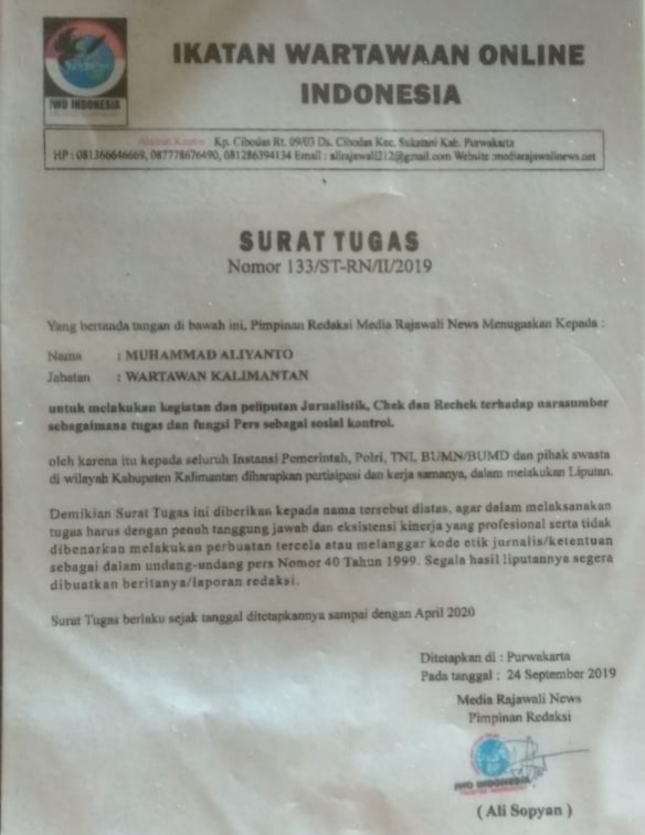 Detail Surat Tugas Wartawan Nomer 29