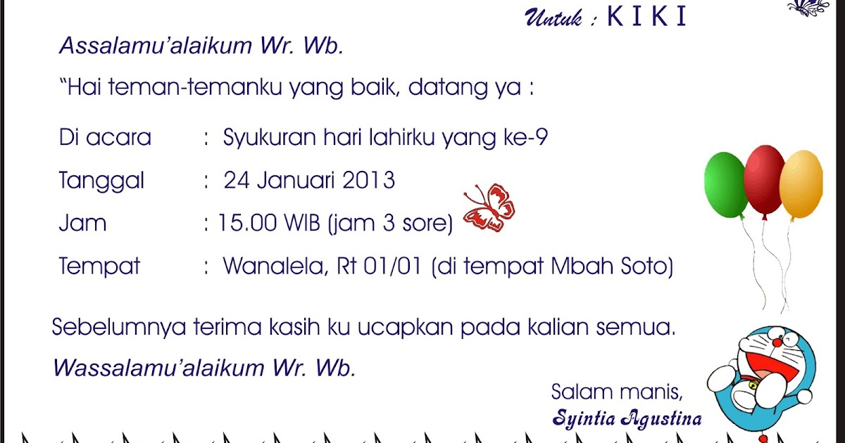 Detail Surat Ulang Tahun Nomer 48