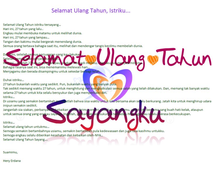 Detail Surat Ulang Tahun Buat Pacar Nomer 28