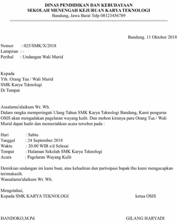 Detail Surat Undangan Komunitas Nomer 23