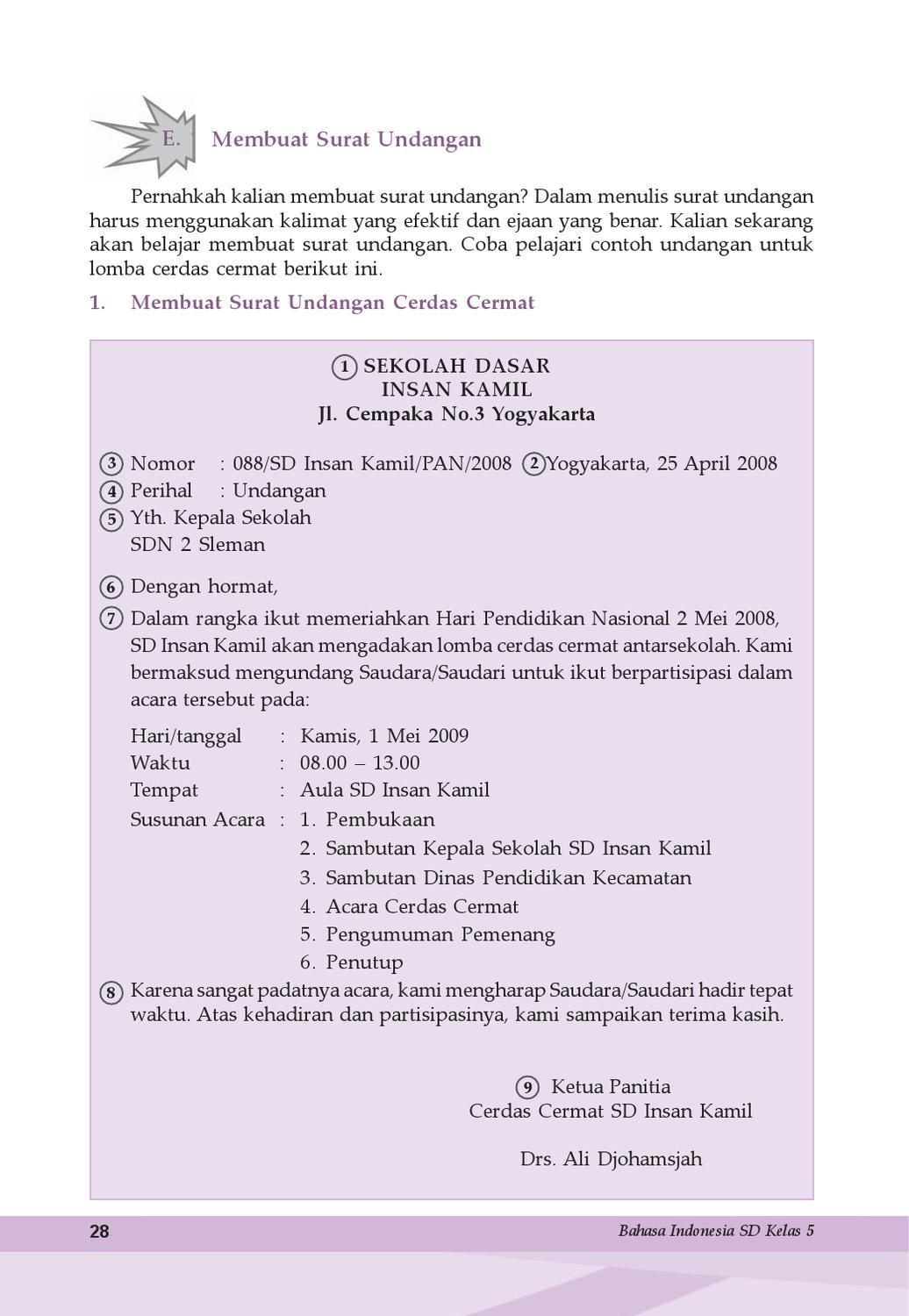 Detail Surat Undangan Lomba Cerdas Cermat Nomer 19