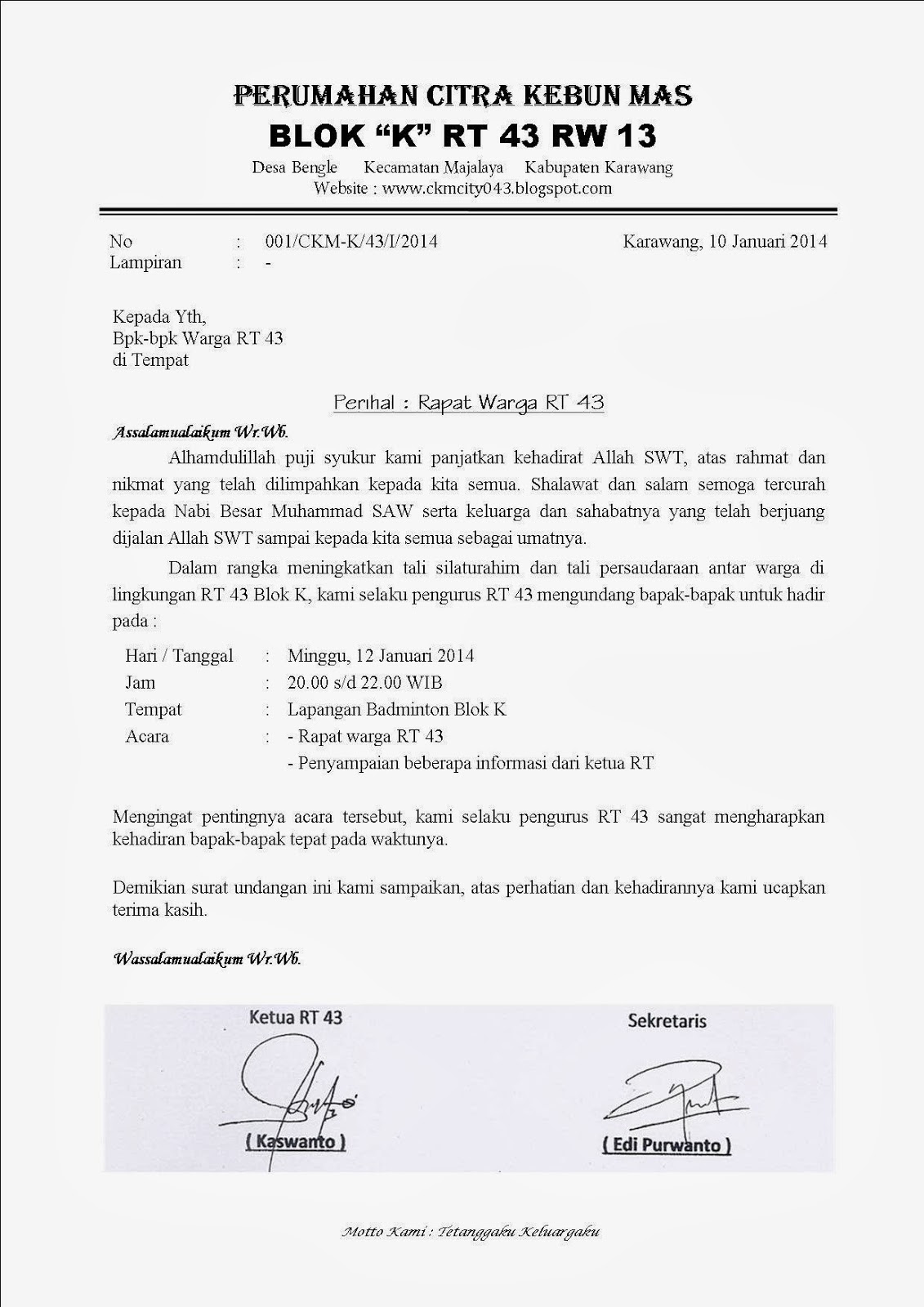 Detail Surat Undangan Meeting Nomer 41